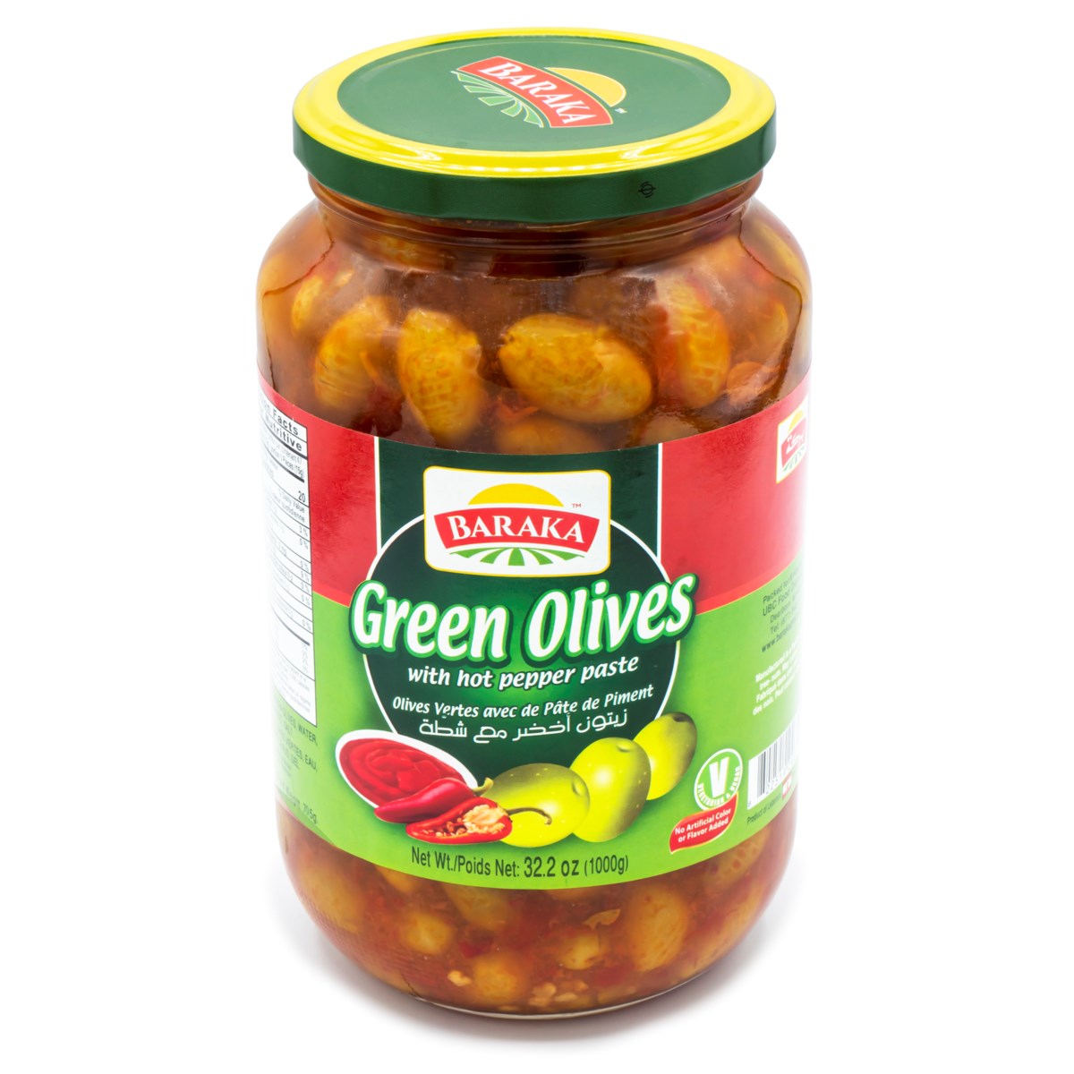 Olives Green W/Shatta "Baraka" 1kg x 12